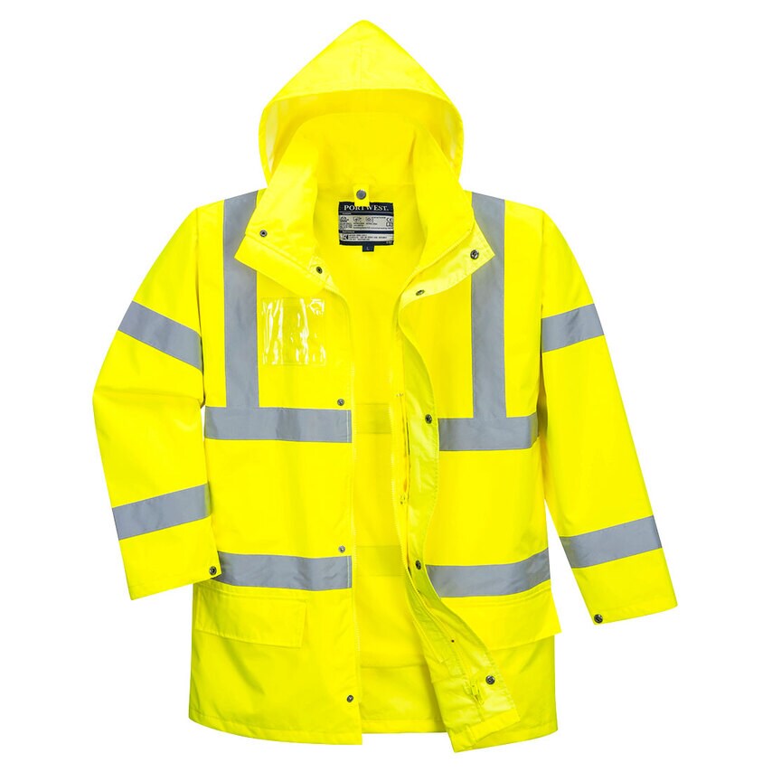 Portwest Hi-Vis 5-in-1 Essential Jacket, Yellow, XXL, Regular