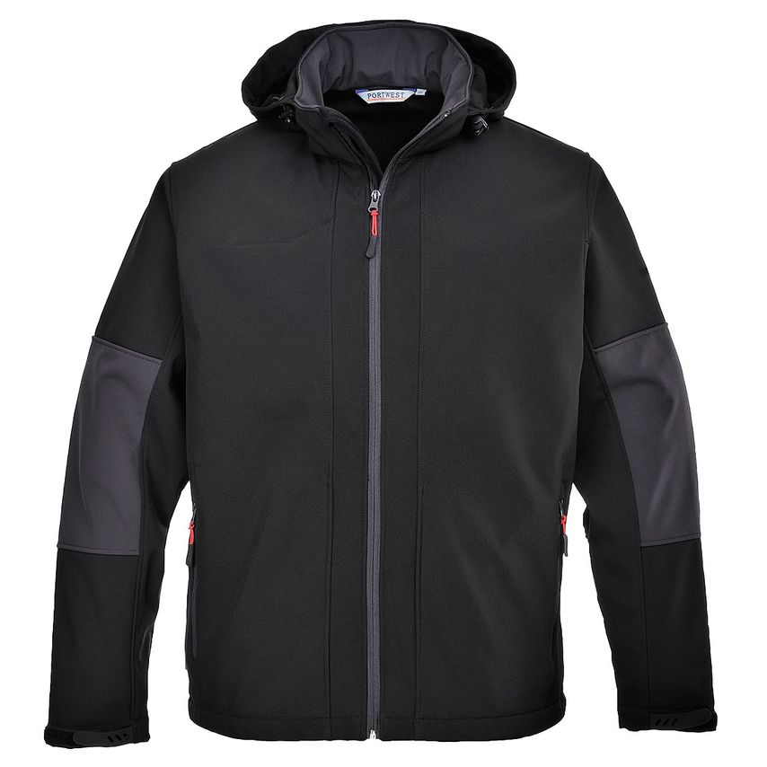 Portwest Hooded Softshell (3L), Black, Small, Regular