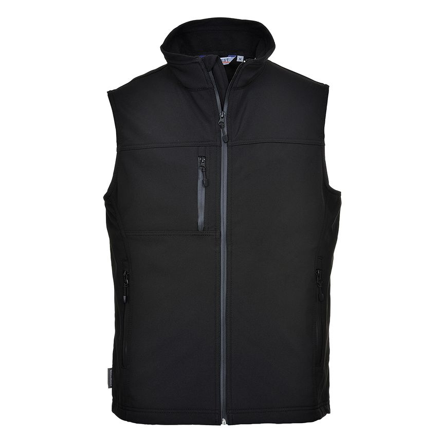 Portwest Softshell Bodywarmer (3L), Black, XL, Regular