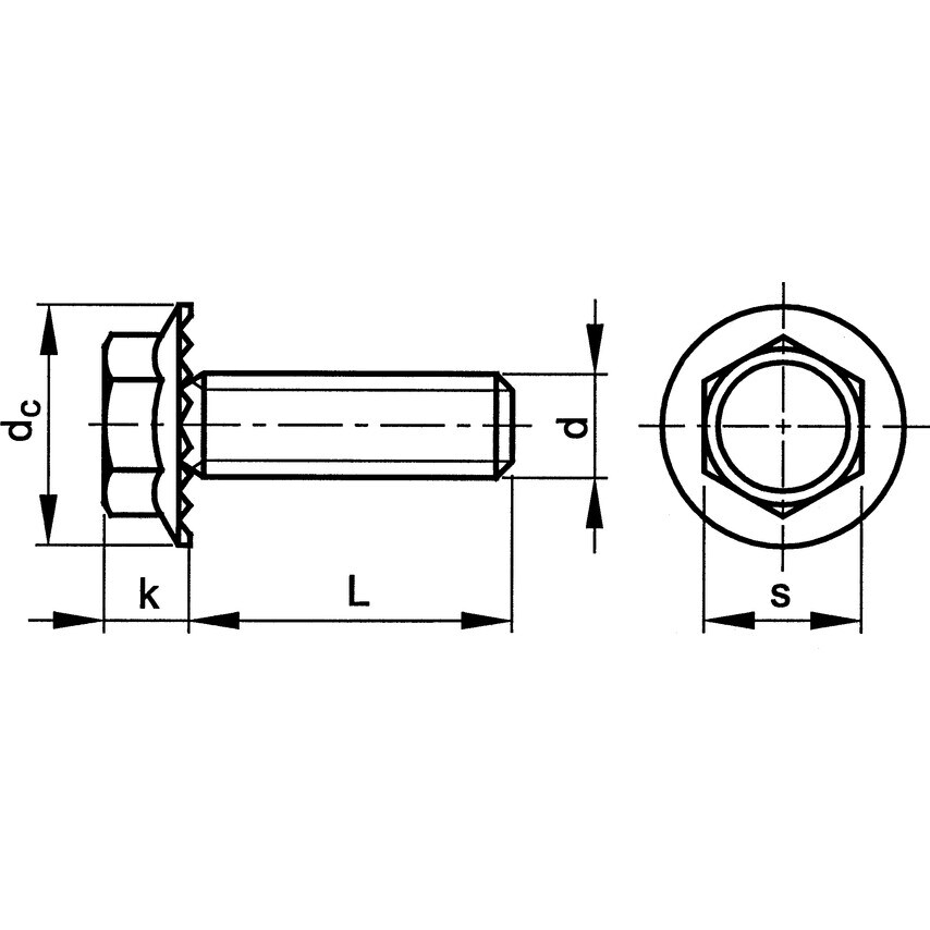 Qualfast M8X16 Hex Head Set Screw Serrated Flange BZP (GR-8.8)- you get 10
