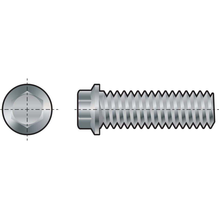 Qualfast M8X25 Hex Head Bolt Self Locking Flange (GR-90)- you get 200