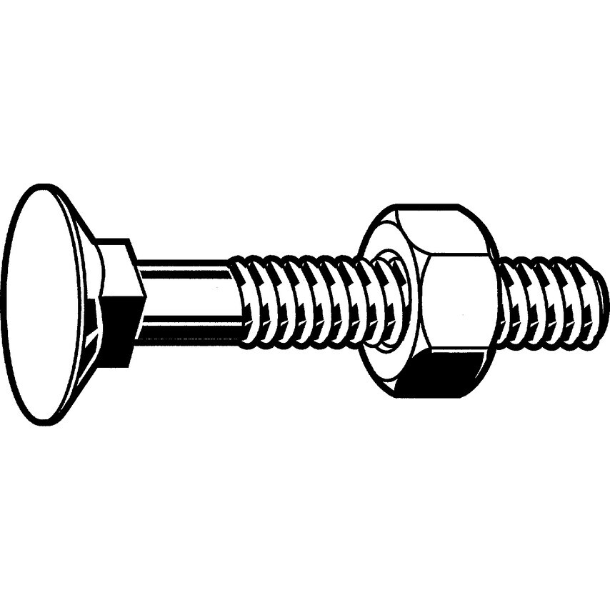Qualfast M8X50 Flat Countersunk Long Square Neck Bolt C/W Nut BZP (- you get 200