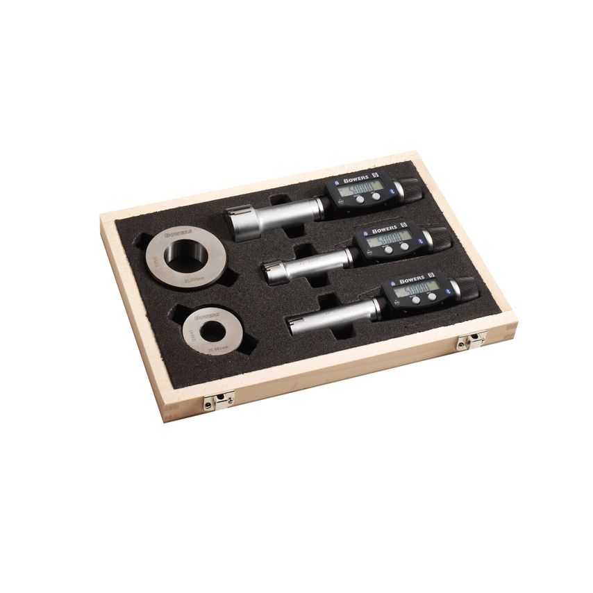 Bowers Group XTD Digital Bore Gauges Set 20-50 with 3 Displays and Bluetooth