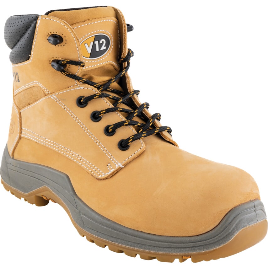 V12 Footwear Honey Derby Safety Boots, Size 12