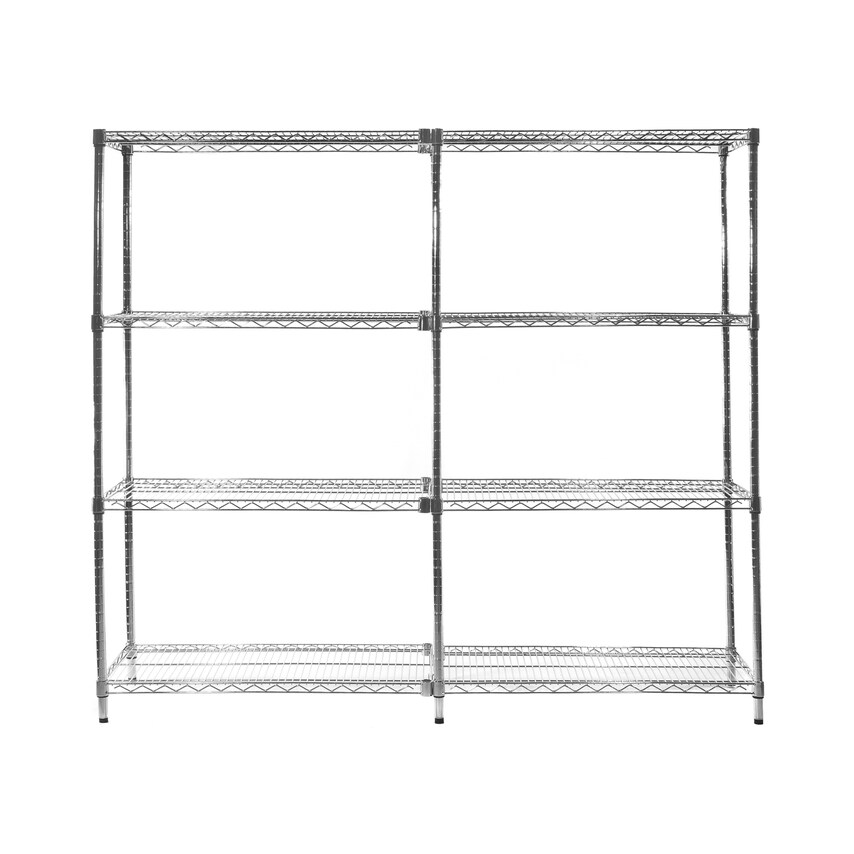 Eclipse Chrome Wire 4 Tier Add-on Unit 305mm x 1220mm x 1625mm High