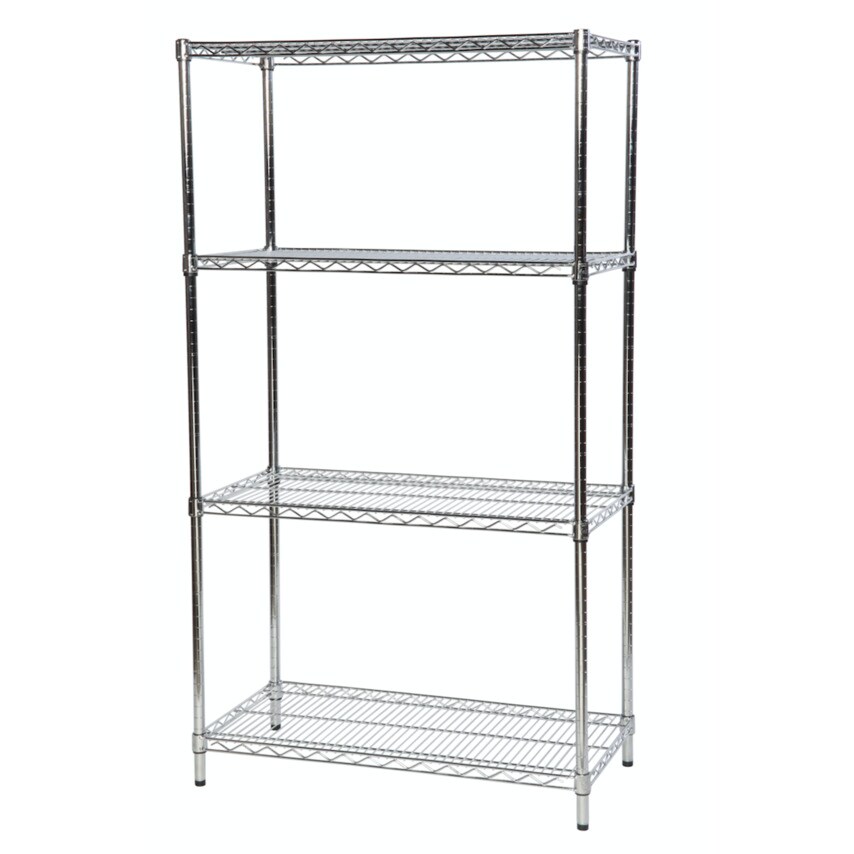 Eclipse Chrome Wire 4 Tier Static Unit 610mm x 1520mm x 2130mm High