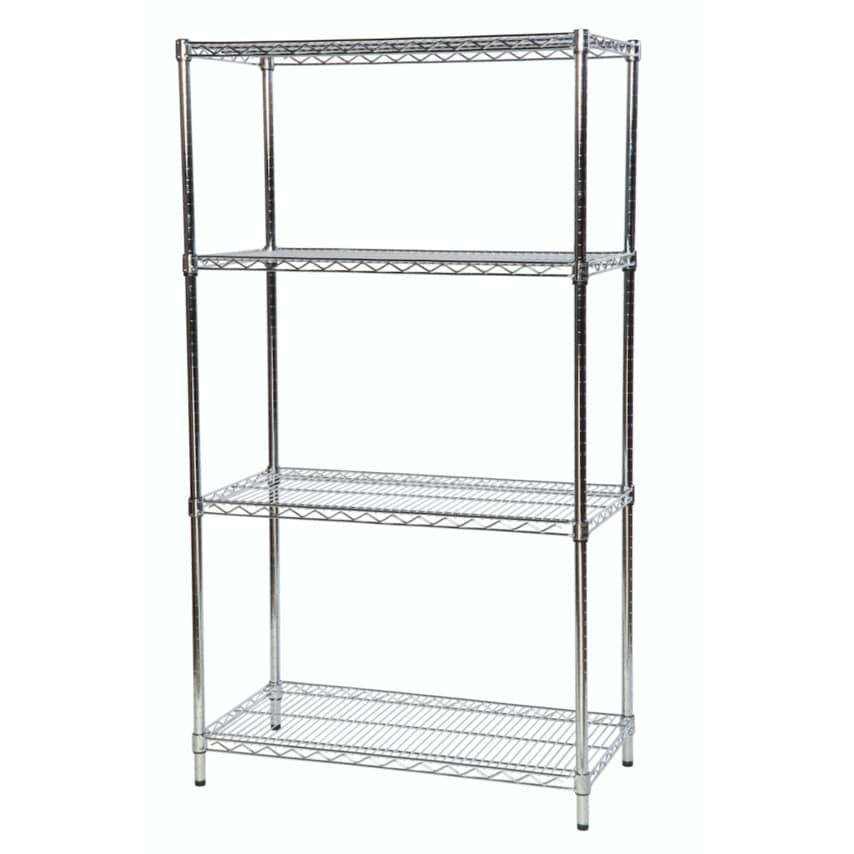 Eclipse Chrome Wire 4 Tier Static Unit 460mm x 1370mm x 1625mm High