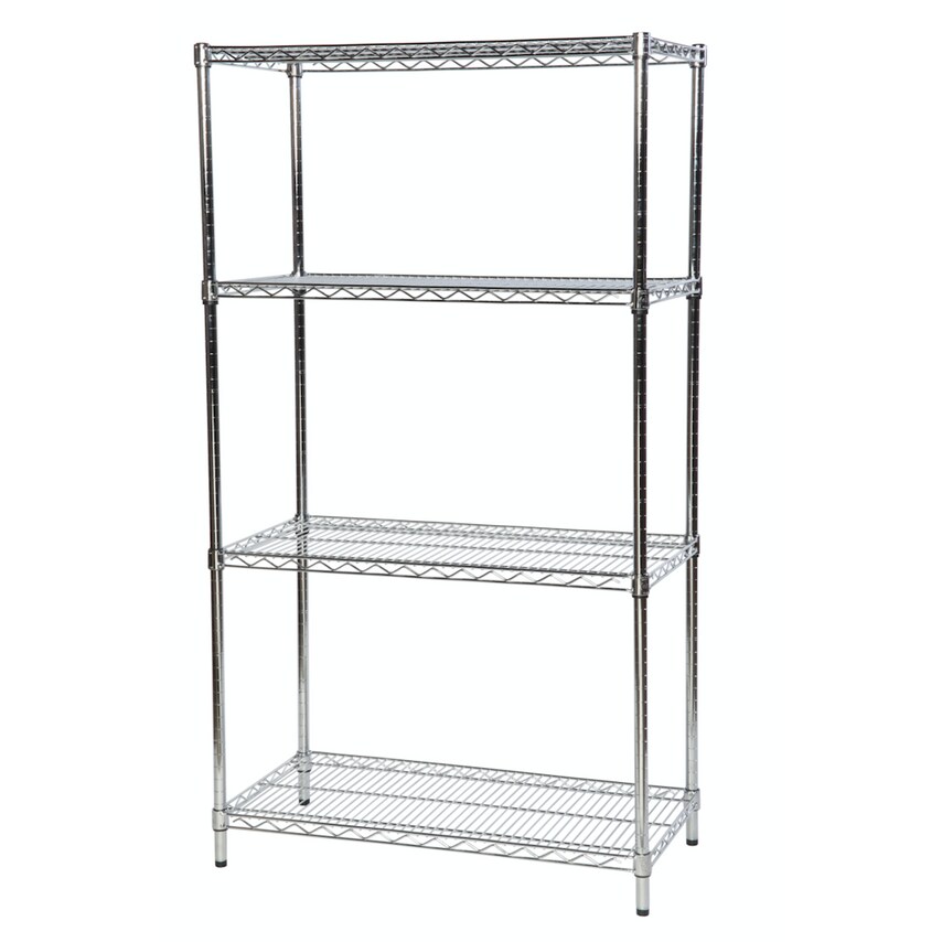 Eclipse Chrome Wire 4 Tier Static Unit 460mm x 915mm x 2130mm High