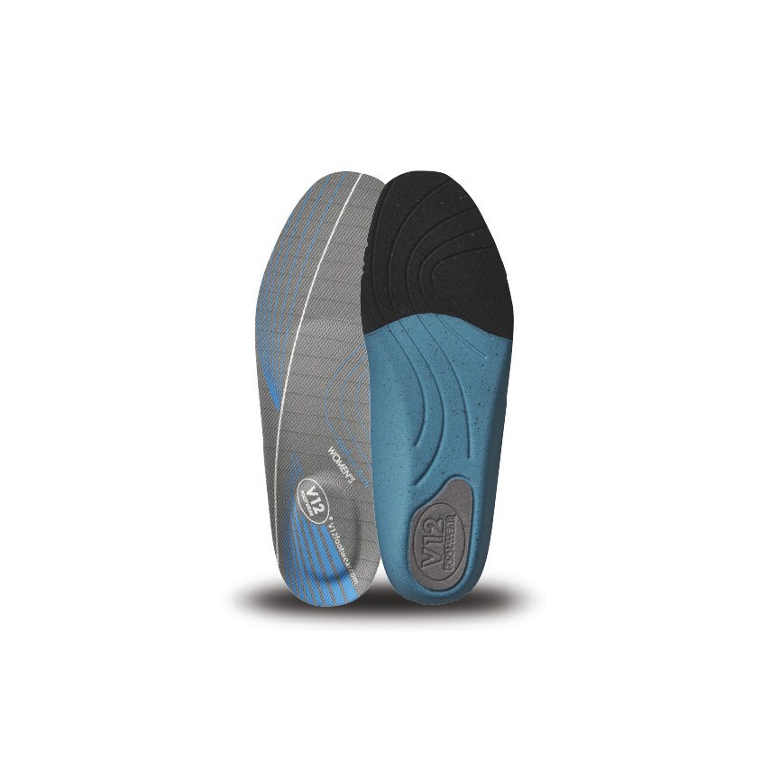 V12 Footwear Dynamic Women's Arch Medium Insoles, Blue, Size 8