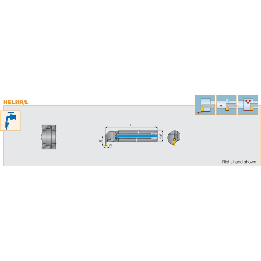 Iscar HELIIL 25C-510 HELI-GRIP TOOLHOLDER