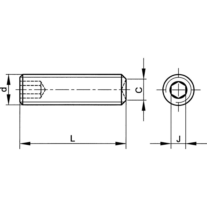 Qualfast 5/16 UNC x 1. Socket Set Screw - Plain Cup Point (GR-45H) - you get 100