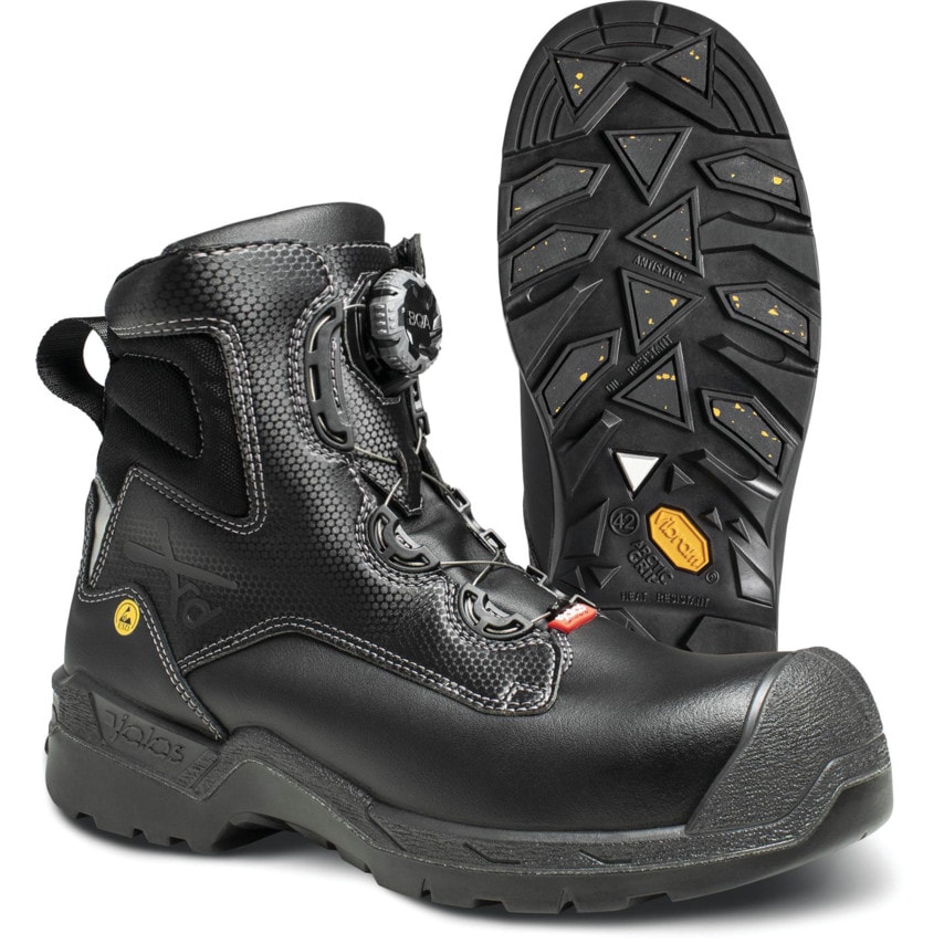 Ejendals Jalas 1358 Heavy Duty Arctic Grip Tall Safety Boots, Black, Size 5