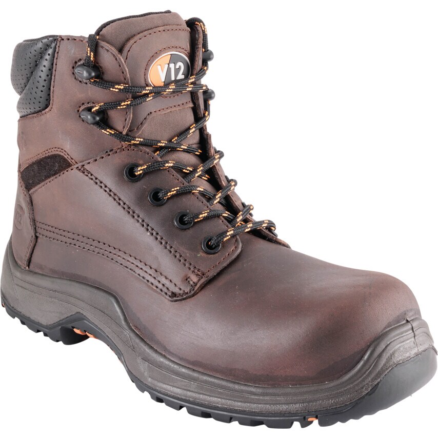 V12 Footwear Bison IGS Brown S3 Heat and Slip Resistant Derby Boot Size 9