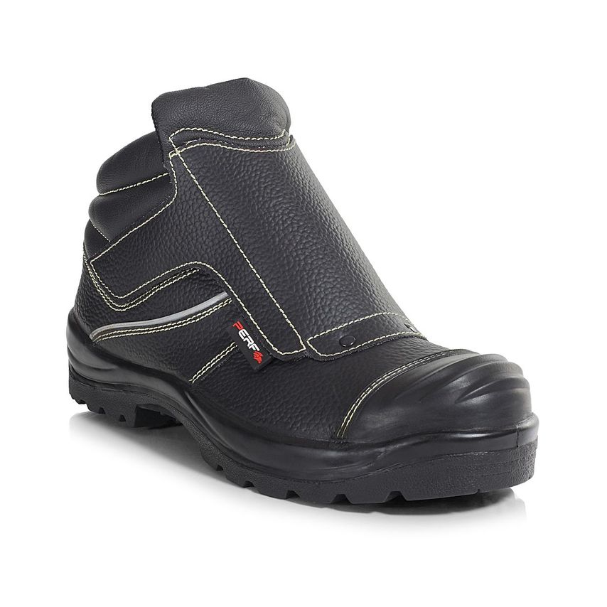 Perf PB94C Velcro Ankle Length Welders Boot comes with Cap Black Size 3 (EU36)