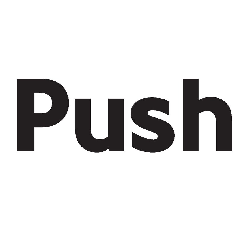 100mm Dia Push Buttons - Black on White/Silver