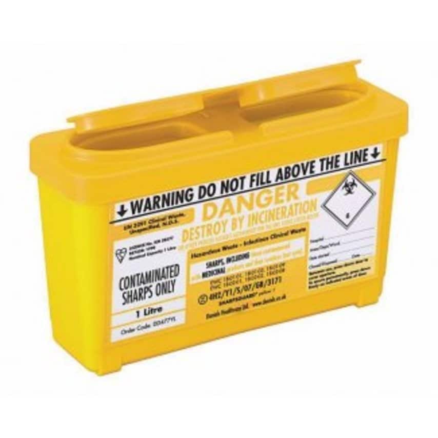 Signs & Labels Sharps Disposal Container (1 Litre)