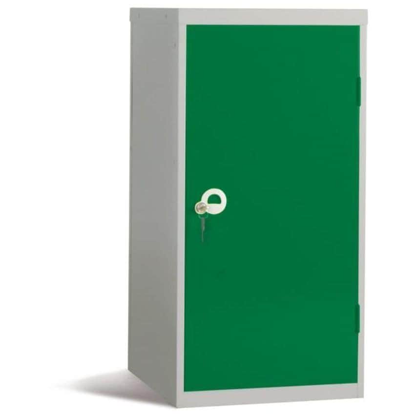 Signs & Labels Workplace Storage Cupboard - No Rail - 2 Doors - Green - 910 x 45
