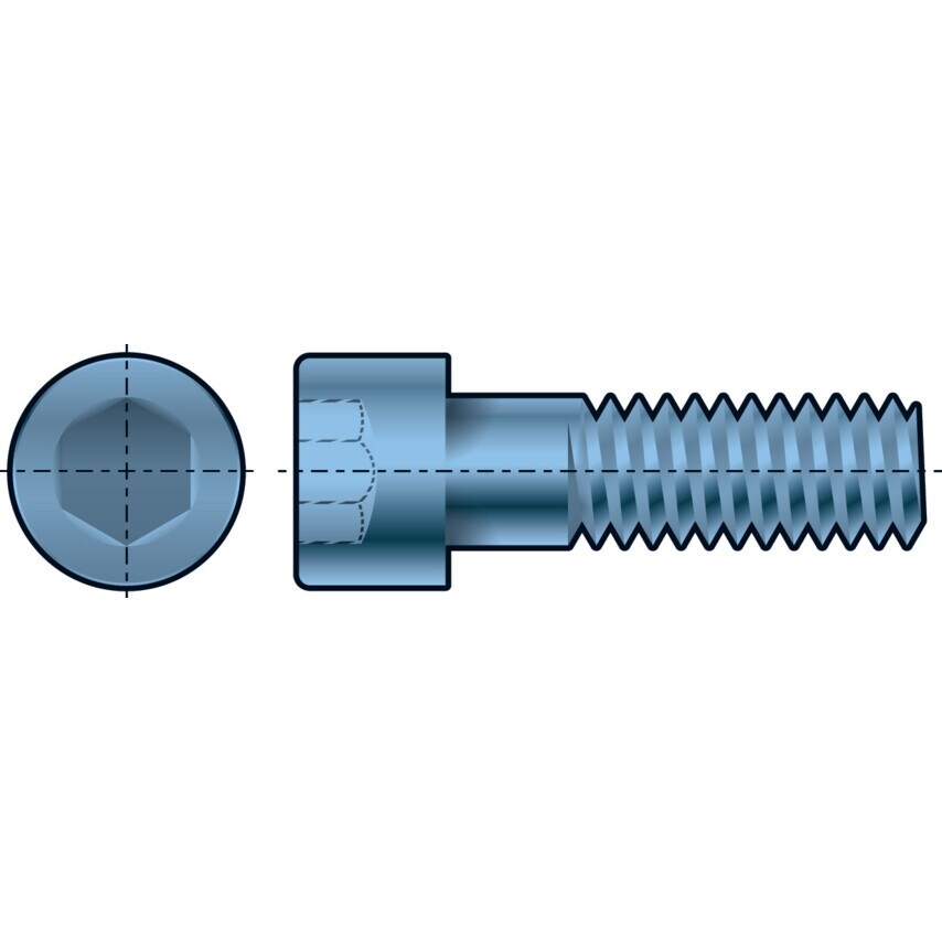 Qualfast M5X30 Socket Head Cap Screw BZP (GR-8.8)- you get 25