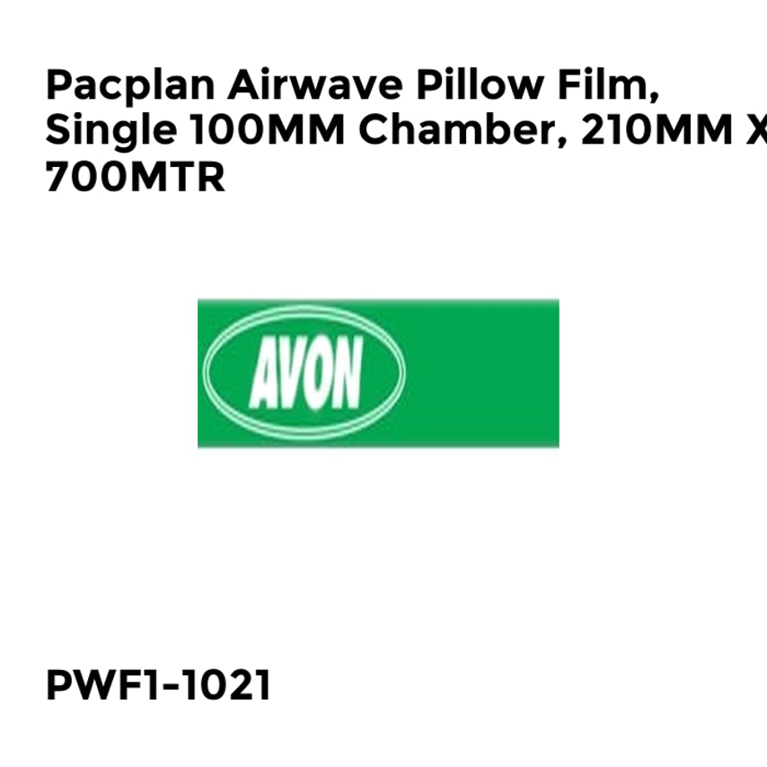 Avon Pacplan Airwave Pillow Film, Single 100mm Chamber, 210mm x 700MTR