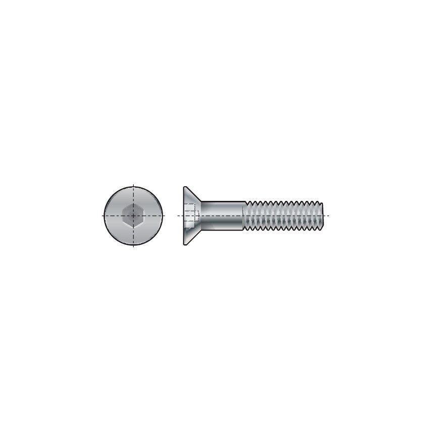 Qualfast M8X30 Socket Countersunk Head Screw BZP (GR-10.9)- you get 10