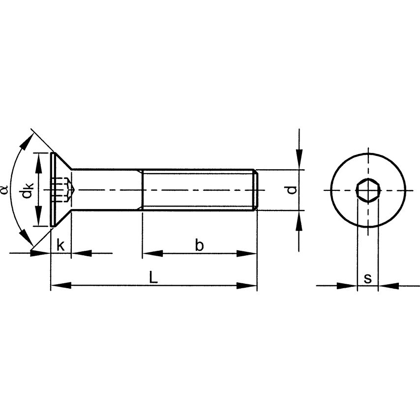 Qualfast M16X65 Socket Countersunk Head Screw A4- you get 25