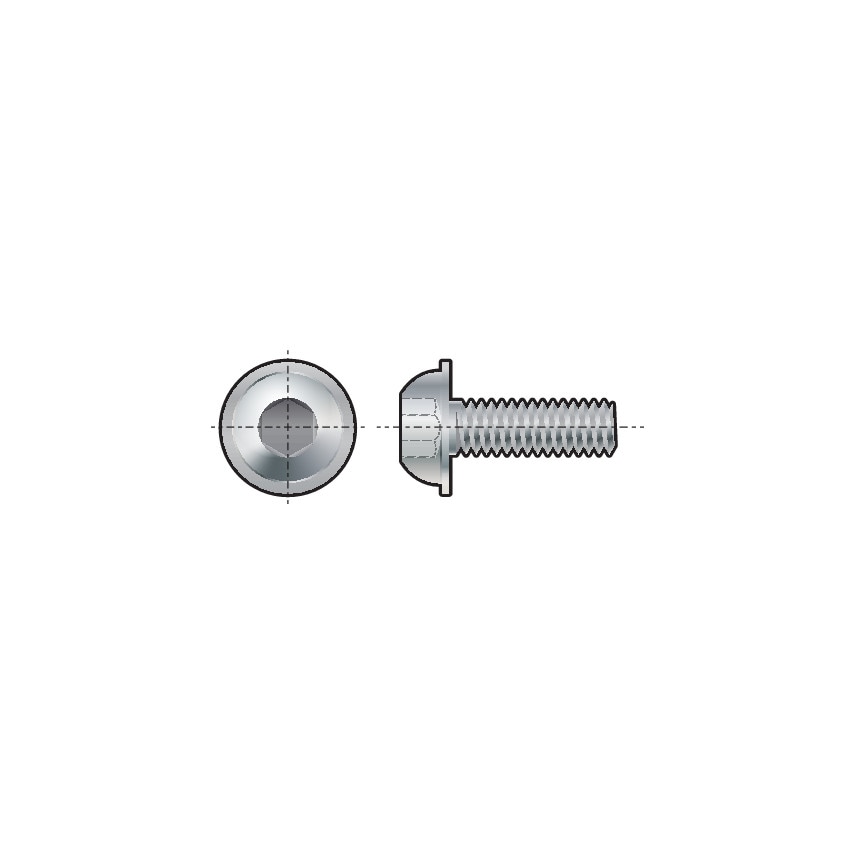 Qualfast M4X16 Socket Button Head Screw Flanged (10.9)- you get 25