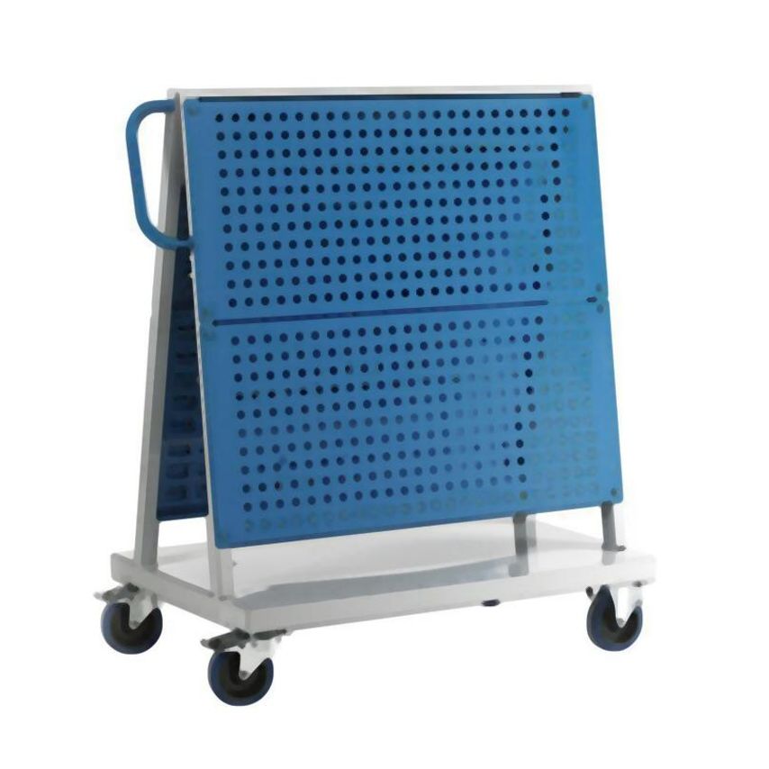 Loadtek Book Trolley Double Sided 3 Tier Blue