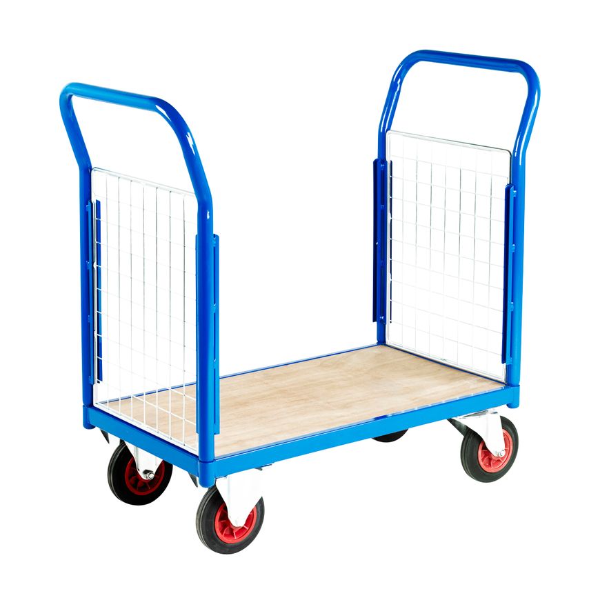 Loadtek 850 x 500mm Platform Truck Double End Mesh