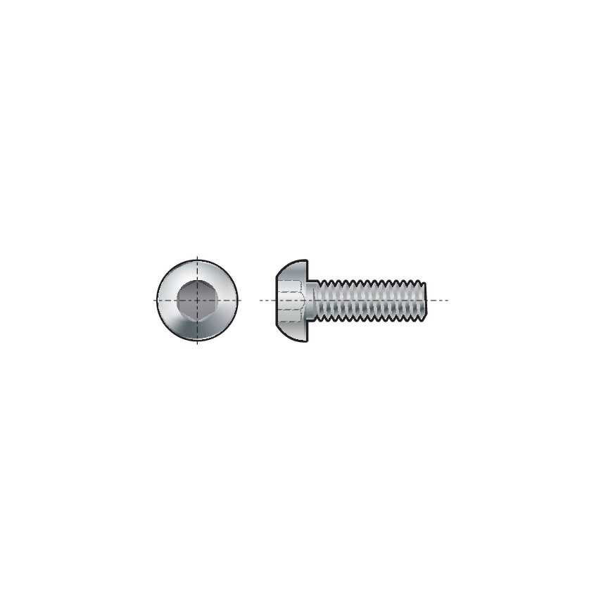 Qualfast M5X6 Socket Button Head Screw A4 (GR-70)- you get 500