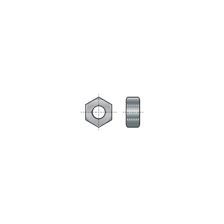 Qualfast M24 Steel Hex Full Nut BZP