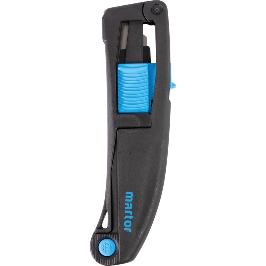 Martor Secupro Maxisafe Retractable Safety Knife with Round Tip Blade, 148 x 18