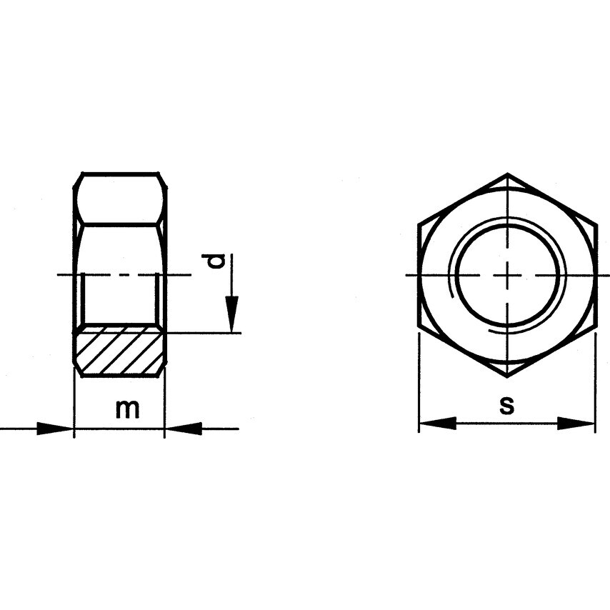 Qualfast M20 Hex Nut ISO BZP (10)- you get 50