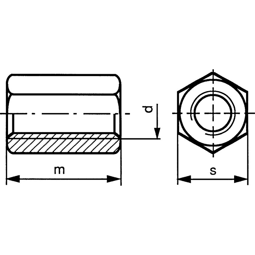 Qualfast M16 Hex Connection Nut Hot Dip Galvanised- you get 25