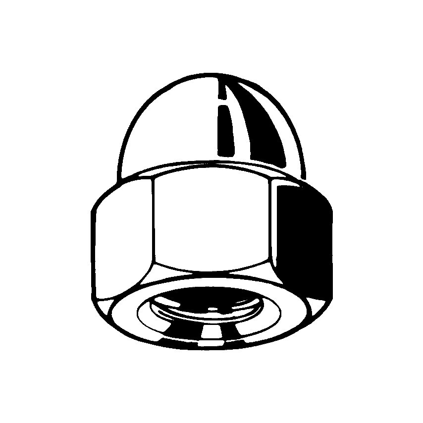 Qualfast M5 Hex Dome Cap Nut High Brass CU3- you get 200