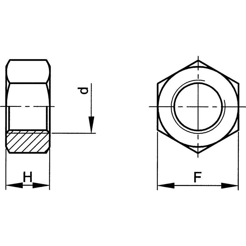 Qualfast M33 Hex Nut (2H)
