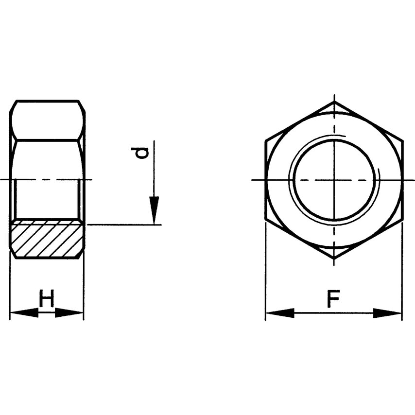 Qualfast M39 Hex Nut (2H)