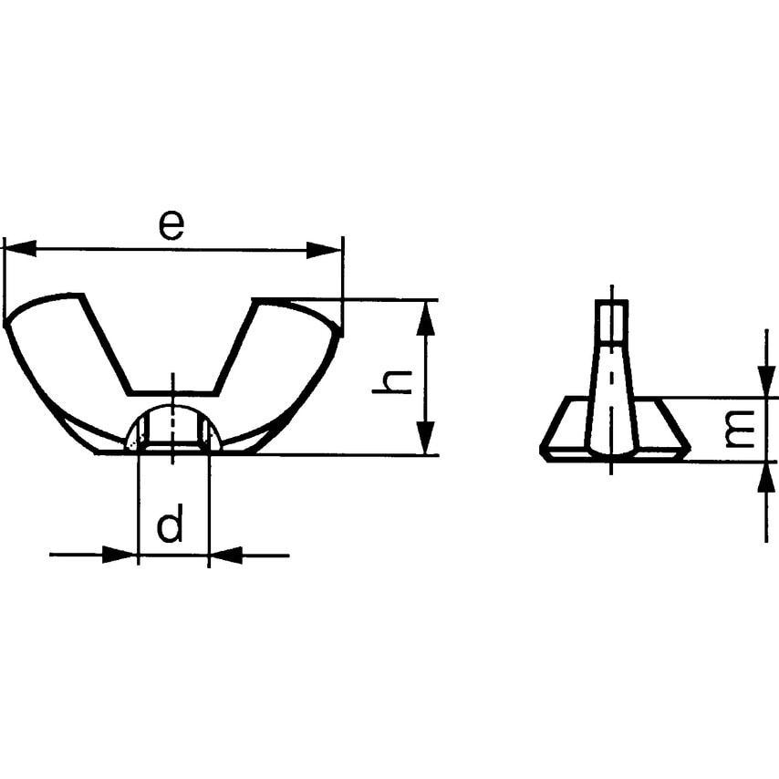 Qualfast M5 Wing Nut BZP (4)- you get 5