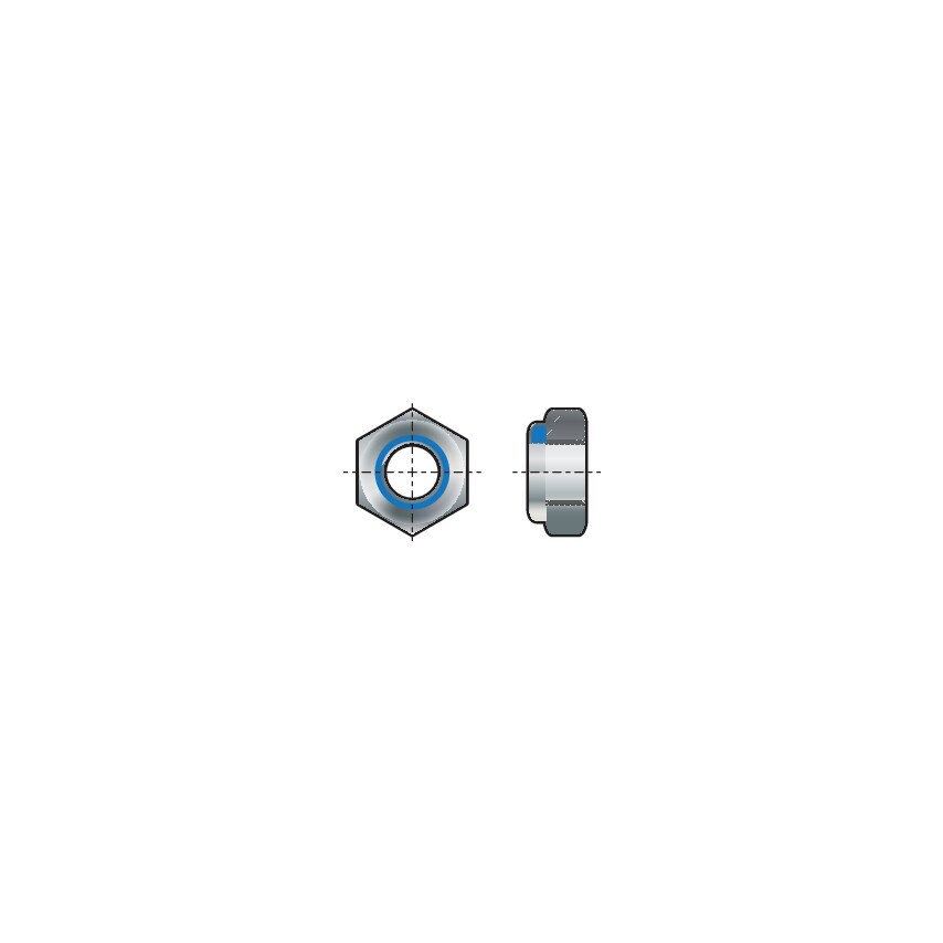 Qualfast M24 Locknut N/M Insert A2 Metalform