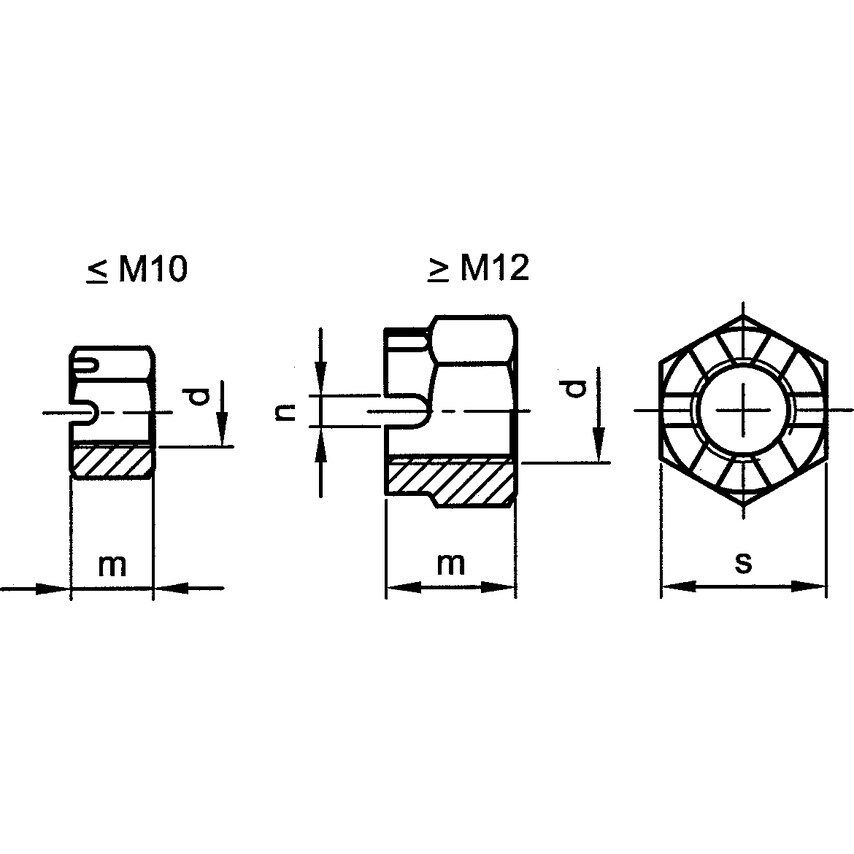 Qualfast M8 Hex Slotted/Castle Nut BZP (5)- you get 100