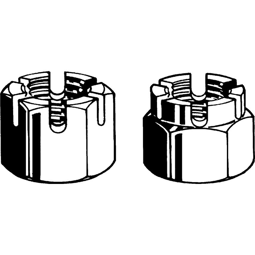 Qualfast M22X1.50 Hex Slotted/Castle Nut MF (5)- you get 25