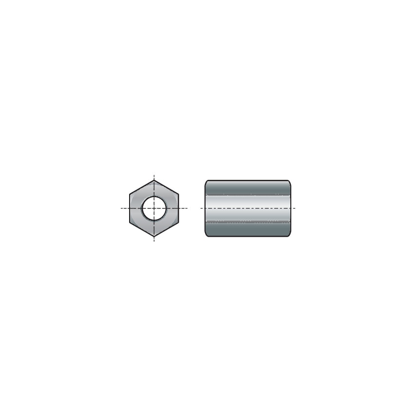 Qualfast M16X48MM Studding Connector BZP- you get 5