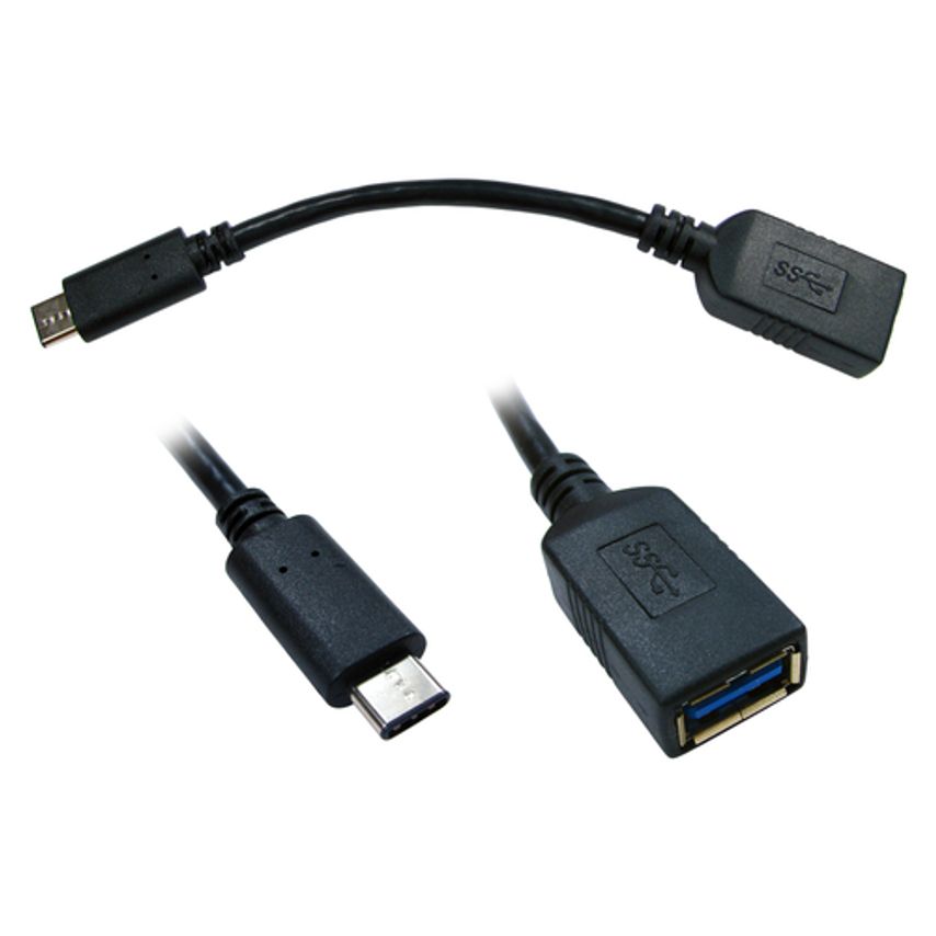 Cables Direct Adaptor 15CM USB 3.1 Type C (M) A (F) Adapt 5G