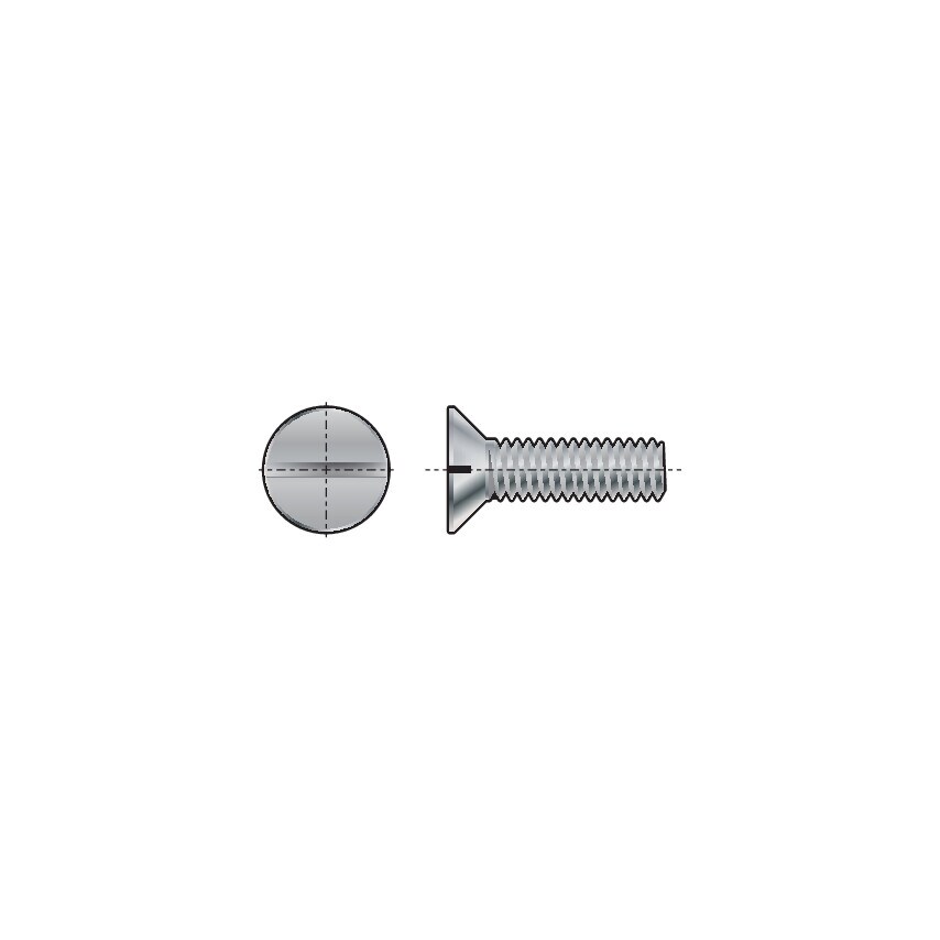 Qualfast M6X70 Slotted Countersunk Screw Brass CU2/CU3- you get 100