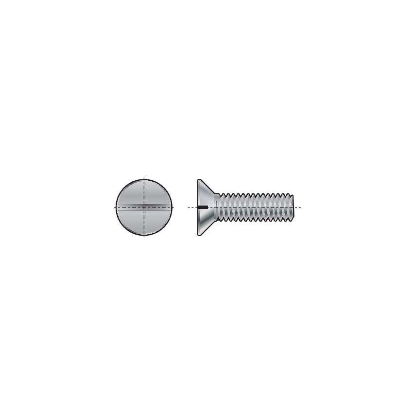 Qualfast M2.5X16 Slotted Countersunk Screw A4- you get 500