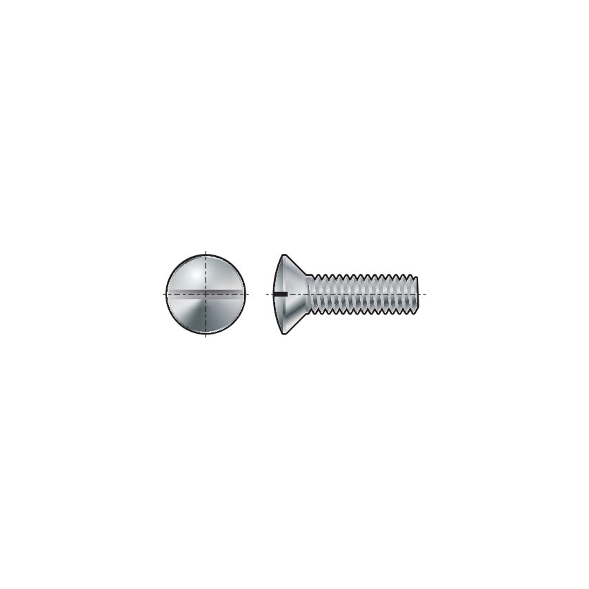 Qualfast M4X50 Slotted RSD Countersunk Screw BZP (GR-4.8)- you get 500