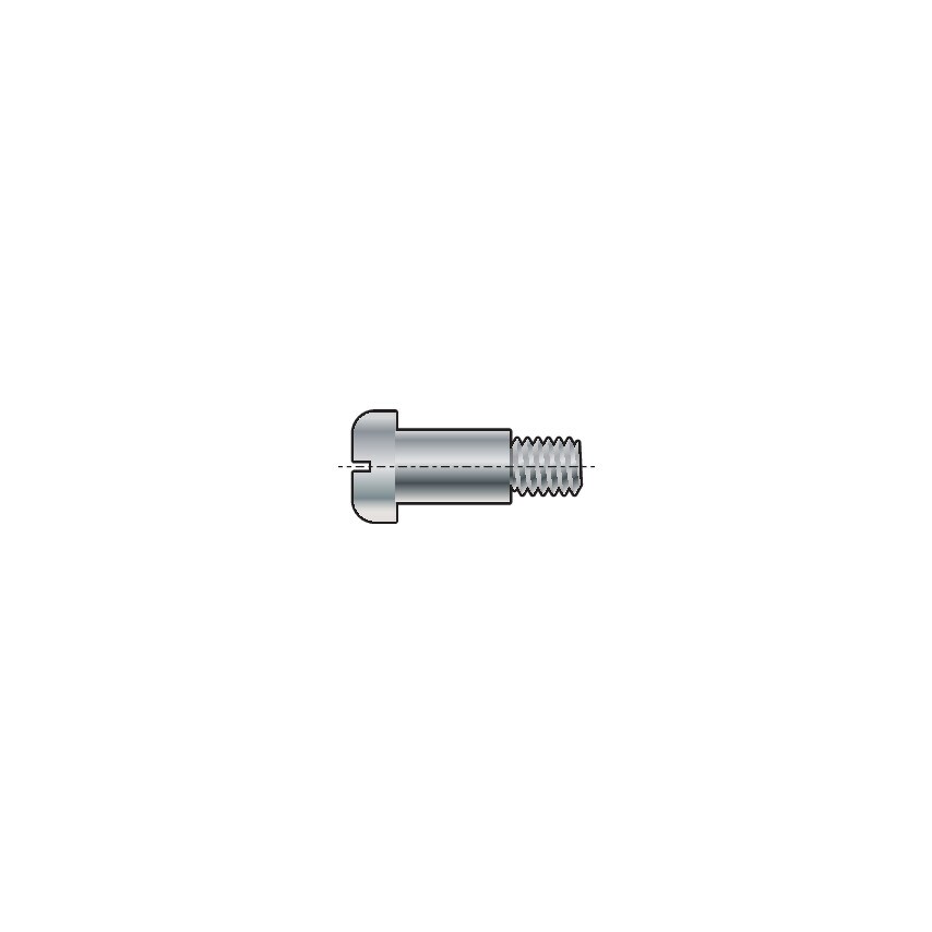 Qualfast M4X10 Slotted Pan Head Screw with Shoulder BZP (GR-5.8)- you get 100