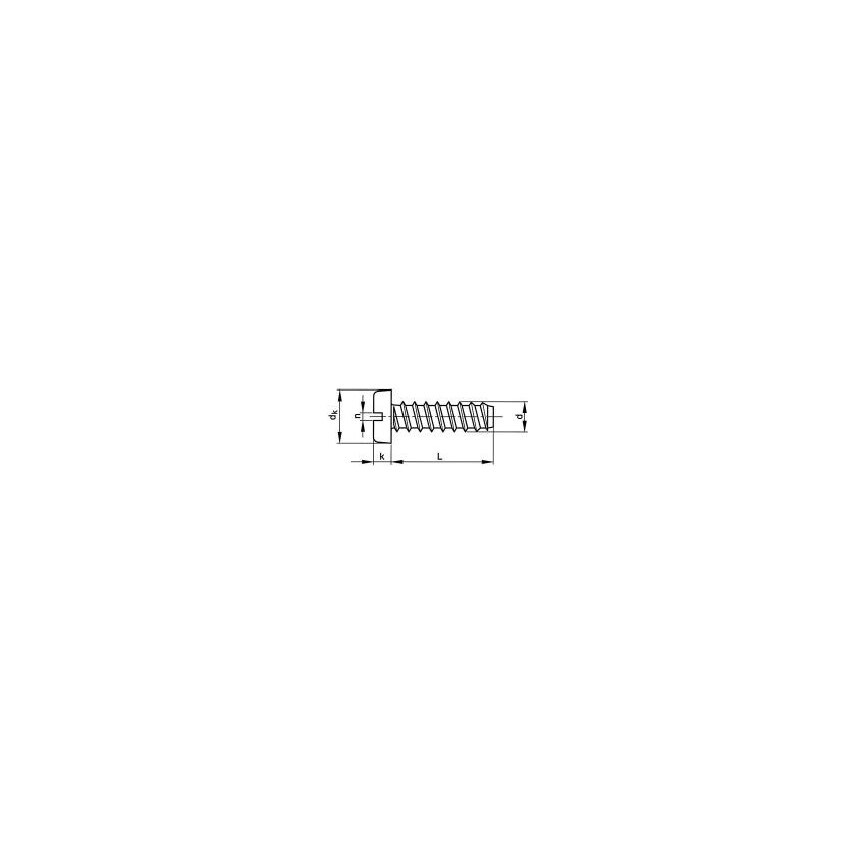 Qualfast ST4.2X50MM Slotted Pan Head Tap Screw BZP- you get 200