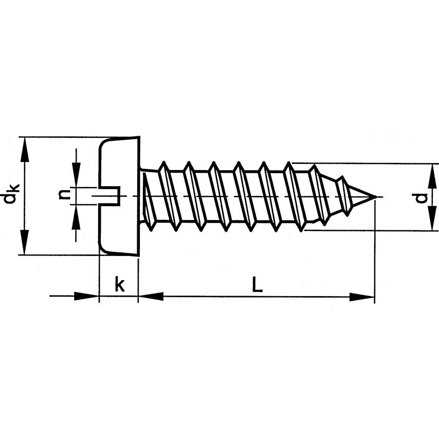Qualfast ST4.8X16MM Slotted Pan Head Tap Screw A2- you get 200