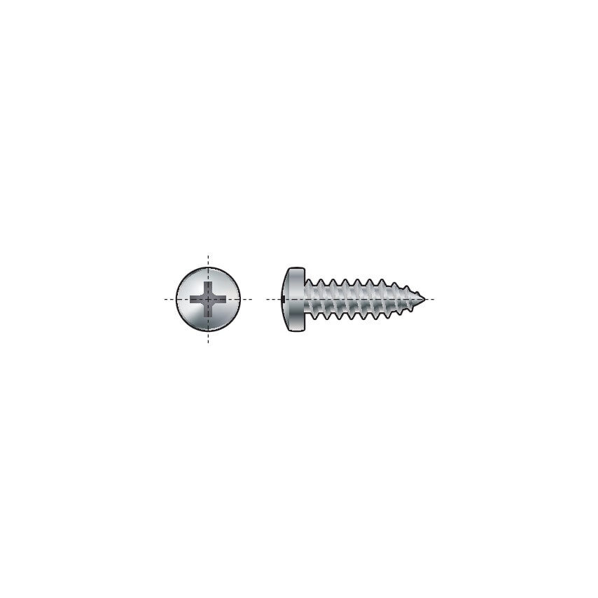 Qualfast ST4.8X50MM Pozi Pan Head Tap Screw Z&B- you get 10