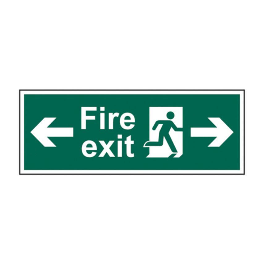 Spectrum Industrial Fire Exit Running Man Arrows Left & Right - FMX Double Sided